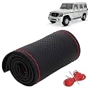KINGSWAY PU Leatherite Car Steering Cover Sewable