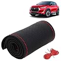 KINGSWAY PU Leatherite Car Steering Cover Sewable