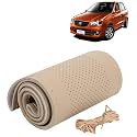 KINGSWAY PU Leatherite Car Steering Cover Sewable