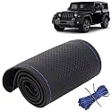 KINGSWAY PU Leatherite Car Steering Cover Sewable
