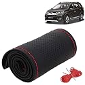 KINGSWAY PU Leatherite Car Steering Cover Sewable