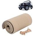 KINGSWAY PU Leatherite Car Steering Cover Sewable