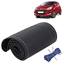 KINGSWAY PU Leatherite Car Steering Cover Sewable