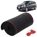 KINGSWAY PU Leatherite Car Steering Cover Sewable