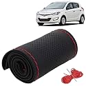 KINGSWAY PU Leatherite Car Steering Cover Sewable