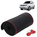 KINGSWAY PU Leatherite Car Steering Cover Sewable