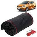 KINGSWAY PU Leatherite Car Steering Cover Sewable