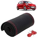 KINGSWAY PU Leatherite Car Steering Cover Sewable