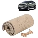 KINGSWAY PU Leatherite Car Steering Cover Sewable