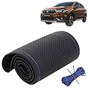 KINGSWAY PU Leatherite Car Steering Cover Sewable