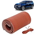 KINGSWAY PU Leatherite Car Steering Cover Sewable