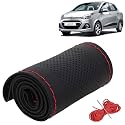 KINGSWAY PU Leatherite Car Steering Cover Sewable