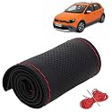 KINGSWAY PU Leatherite Car Steering Cover Sewable