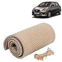 KINGSWAY PU Leatherite Car Steering Cover Sewable