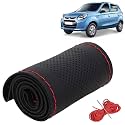 KINGSWAY PU Leatherite Car Steering Cover Sewable