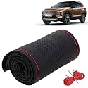 KINGSWAY PU Leatherite Car Steering Cover Sewable
