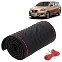 KINGSWAY PU Leatherite Car Steering Cover Sewable