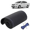 KINGSWAY PU Leatherite Car Steering Cover Sewable