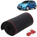 KINGSWAY PU Leatherite Car Steering Cover Sewable