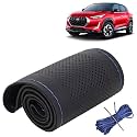 KINGSWAY PU Leatherite Car Steering Cover Sewable