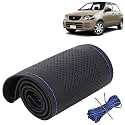KINGSWAY PU Leatherite Car Steering Cover Sewable