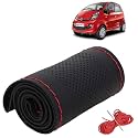 KINGSWAY PU Leatherite Car Steering Cover Sewable