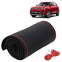 KINGSWAY PU Leatherite Car Steering Cover Sewable
