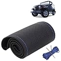 KINGSWAY PU Leatherite Car Steering Cover Sewable
