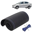 KINGSWAY PU Leatherite Car Steering Cover Sewable