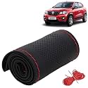 KINGSWAY PU Leatherite Car Steering Cover Sewable