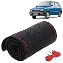 KINGSWAY PU Leatherite Car Steering Cover Sewable