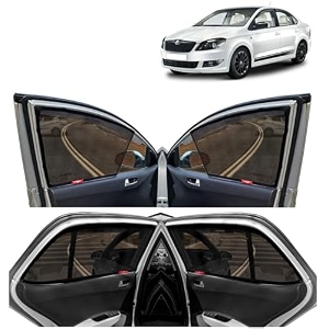 kingsway car magnetic sun shadescurtains for skoda rapid 2017 onwards with rear windsheild half black color cotton set of 5