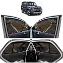 Kingsway® Scorpio Classic Car Sun Shade Half Cut Magnetic Curtains for 2022 Onwards, Compatible with Mahindra Scorpio Classic Side Window, Half Cut in Front Window with Rear Windshield, Black, 7pcs