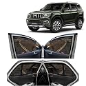 Kingsway® Scorpio N Car Sun Shade Half Cut Magnetic Curtains for 2022 Onwards Model, Compatible with Mahindra Scorpio N Side Window, Half Cut in Front Window with Rear Windshield, Black, 7pcs