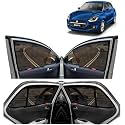 Kingsway® Swift Car Sun Shade Half Cut Magnetic Curtains for 2021 to 2024 Model, Compatible with Maruti Suzuki Swift Side Window, Half Cut in Front Window with Rear Windshield, Black, 5pcs