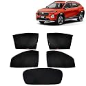 Kingsway Accessories Car Side Window Sun Shade Half Cut Magnetic with Rear Windshield Curtain Only Compatible with Toyota Taisor Year 2024 Onwards All Model, Only Half Cut in Front Window, Pack of 5