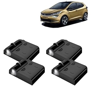 kingsway tata shadow light compatible with zest year 2014 to 2019 ir led projector ghost lamp ambient light car accessories 3d logo of car brand projected on the ground pack of 4 pcs