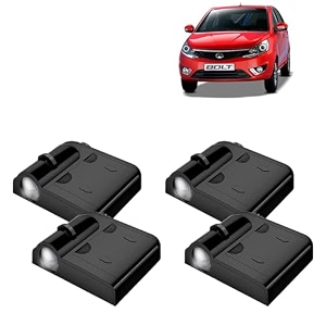 kingsway tata shadow light compatible with zest year 2014 to 2019 ir led projector ghost lamp ambient light car accessories 3d logo of car brand projected on the ground pack of 4 pcs