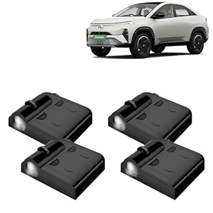 kingsway tata shadow light compatible with zest year 2014 to 2019 ir led projector ghost lamp ambient light car accessories 3d logo of car brand projected on the ground pack of 4 pcs