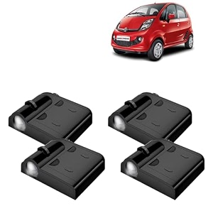 kingsway tata shadow light compatible with zest year 2014 to 2019 ir led projector ghost lamp ambient light car accessories 3d logo of car brand projected on the ground pack of 4 pcs