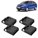 KINGSWAY® Tata Shadow Light Compatible with Zest (Year 2014 to 2019), IR LED Projector Ghost Lamp Ambient Light, Car Accessories, 3D Logo of Car Brand Projected on the Ground, Pack of 4 Pcs