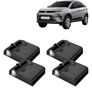 kingsway tata shadow light compatible with zest year 2014 to 2019 ir led projector ghost lamp ambient light car accessories 3d logo of car brand projected on the ground pack of 4 pcs