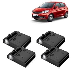kingsway tata shadow light compatible with zest year 2014 to 2019 ir led projector ghost lamp ambient light car accessories 3d logo of car brand projected on the ground pack of 4 pcs