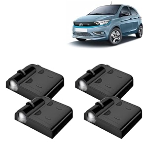 kingsway tata shadow light compatible with zest year 2014 to 2019 ir led projector ghost lamp ambient light car accessories 3d logo of car brand projected on the ground pack of 4 pcs