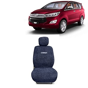 kingsway innova crysta seat cover for year 2015 to 2021 towel fabric car seat covers compatible with toyota innova crysta 8 seater car specific set front  rear seat covers grey color