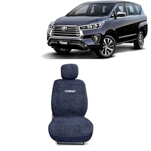 kingsway innova crysta seat cover for year 2021 onwards towel fabric car seat covers compatible with toyota innova crysta 7 seater car specific set front  rear seat covers grey color