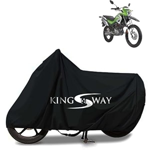 kingsway 100 waterproof tested bike body cover compatible with hero impulse for all two wheeler bike scooter scooty with carry bag - rubber coated inside for uv and scratch protection - black