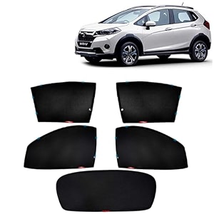 kingsway car magnetic sun shades curtains with rear windshield for honda wr-v black set of 5 kkmmsshfrw00089