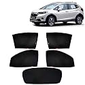 Kingsway Car Magnetic Sun Shades Curtains with Rear Windshield for Honda Wr-v (Black, Set of 5) (kkmmsshfrw00089)