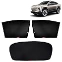 KINGSWAY Accessories Car Side Window Sun Shade Half Cut Magnetic with Rear Windshield Curtain Only Compatible with Mahindra XEV 9E Year 2025 Onwards All Model, Only Half Cut in Front Window, Pack of 3